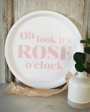 Bricka "Rosé o'clock" (rund 31cm)